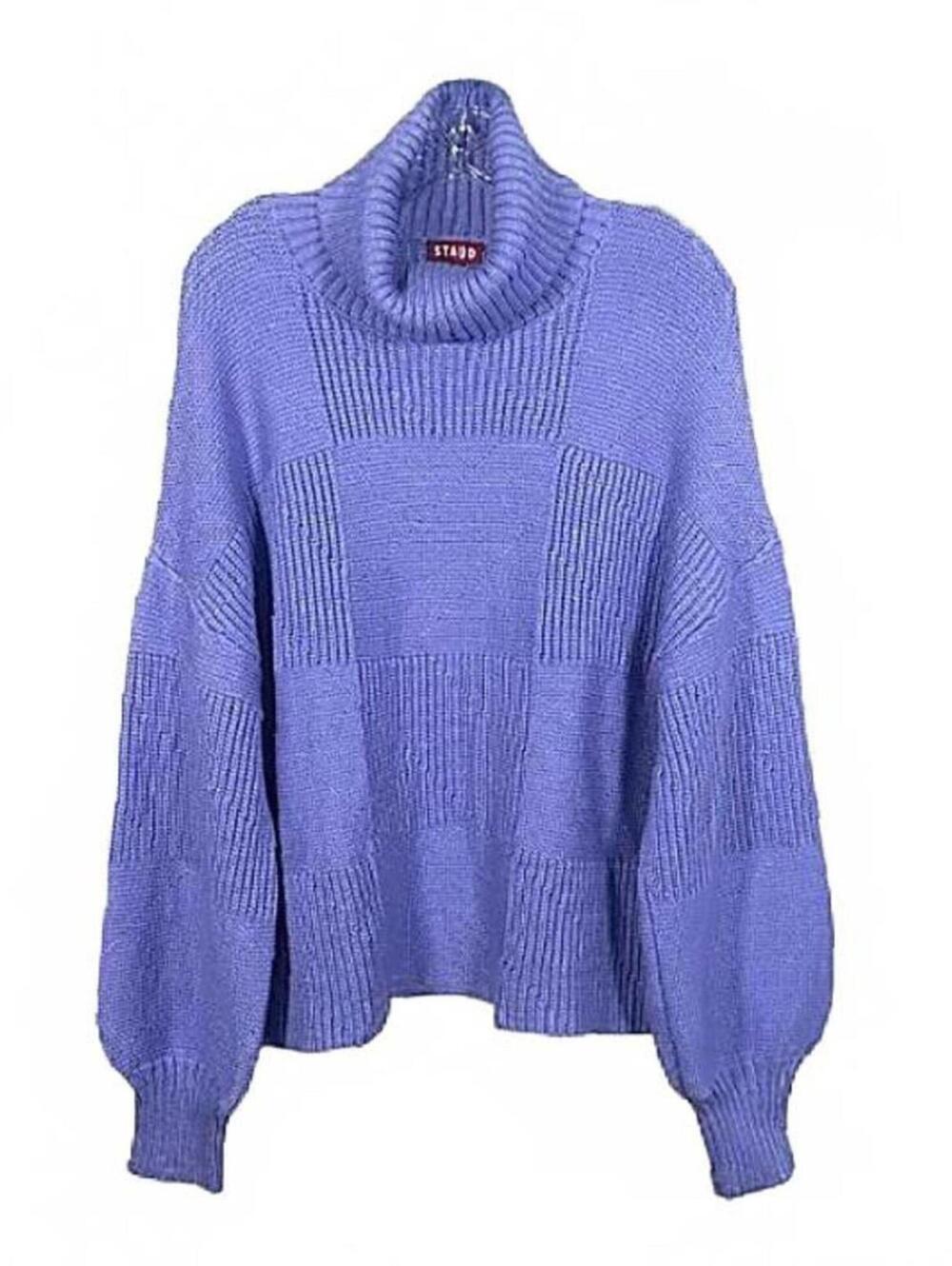 STAUD Womens Size L Purple Thick LUXURIOUS Cozy Turtleneck Sweater MUST HAVE